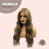 JBEXTENSION 24 Inches Light Brown Body Wave Pre-Cut Frontlace Glueless Wig ISABELLA LIGHT BROWN