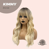 JBEXTENSION 24 Inches Blonde Body Wave With Full Bangs Wig KIMMY