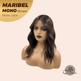 JBEXTENSION MARIBEL MONO Full Monofilament Wig 16 Inches Brown Wave Mono Lace Wig With Anti-slip Silicone Strips Glueless Wig MARIBEL MONO BROWN