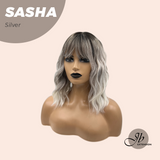 JBEXTENSION 14 Inches Short Hair Silver Body Wave Wig SASHA SILVER