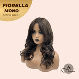 JBEXTENSION FIORELLA MONO Full Monofilament Wig 17 Inches Brown Curly Full Mono Lace Wig FIORELLA MONO