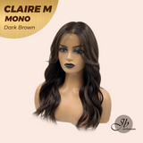 [PRE-ORDER] HOT OF SEASON - CLAIRE MONO DARK BROWN Partial Monofilament Wig 22 Inches Dark Brown Partial Mono Lace Glueless Wig Claire Mono Dark Brown