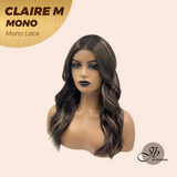 [PRE-ORDER] JBEXTENSION CLAIRE MONO Partial Monofilament Wig 22 Inches Brown With Highlight Partial Mono Lace Glueless Wig Claire Mono