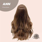 JBEXTENSON 26 Inches Light Brown Wave Frontlace Women Wig ANN