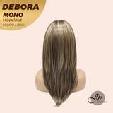 JBEXTENSION DEBORA MONO Monofilament Handmade Wig 6X5 Full Monofilament Hand Tied Top Wig 20 Inches Hazelnut Mono Lace Wig With Anti-slip Silicone Strips Glueless Wig DEBORA MONO HAZELNUT【BENDY EAR TABS】