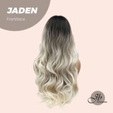 JBEXTENSION 28 Inches Balayage Blonde With Dark Root Body Wave Frontlace Wig JADEN LACE