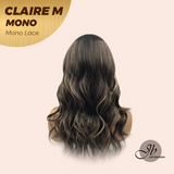 [PRE-ORDER] JBEXTENSION CLAIRE MONO Partial Monofilament Wig 22 Inches Brown With Highlight Partial Mono Lace Glueless Wig Claire Mono