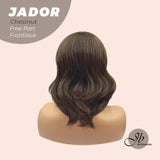 JBEXTENSION 10 Inches Chestnut Brown Curly Lace Front Wig.Pre Plucked 13*3 HD Transparent Lace Frontal Handmade Futura Fiber Swiss Lace Synthetic Fiber Wig JADOR CHESTNUT
