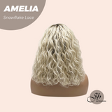 JBEXTENSION 13 Inches Deep Curly Blonde Pre-Cut Snowflake Lace Frontlace Glueless Wig AMELIA【PERMATEASE】