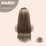 JBEXTENSION 25 Inches Hazelnut Blonde Highlight Pre-Cut Snowflake Lace Frontlace Glueless Wig DARCI HAZELNUT【PERMATEASE】