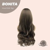 HOT OF SEASON - JBEXTENSION 26 Inches Brown Curly 3.5X4 Hard Silky Top Natural Scalp Effect Wig With Bangs BONITA