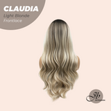 JBEXTENSION 27 Inches Light Blonde Curly Pre-Cut Frontlace Glueless Wig CLAUDIA LIGHT BLONDE