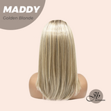 JBEXTENSION 18 Inches Golden Blonde Women Fashion Full Machine Wig MADDY GOLDEN BLONDE【PLUS PERMATEASE】【BENDY EAR TABS】