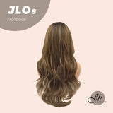 JBEXTENSION 26 Inches Mix Caramel With Blonde Highlight Side Part Pre-Cut Frontlace Wig JLOS