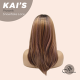 [PRE-ORDER] JBEXTENSION 18 Inches Brown with Pink Highlight Pre-Cut Snowflake Lace Frontlace Glueless Wig KAI'S PROWNK【PERMATEASE】