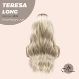 JBEXTENSION 22 Inches Long Butter Milk Pre-Cut Snowflake Lace Frontlace Glueless Wig TERESA LONG BUTTER MILK【PERMATEASE】【BENDY EAR TABS】