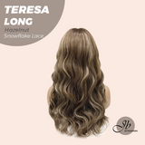 JBEXTENSION 22 Inches Long Hazelnut Pre-Cut Snowflake Lace Frontlace Glueless Wig TERESA LONG HAZELNUT【PERMATEASE】【BENDY EAR TABS】