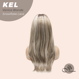JBEXTENSION 22 Inches Venice Blonde Pre-Cut Snowflake Lace Frontlace Glueless Wig KEL VENICE BLONDE【PERMATEASE】【BENDY EAR TABS】
