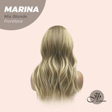 JBEXTENSION 20 Inches Mix Blonde Wave Pre-Cut Frontlace Glueless Wig MARINA MIX BLONDE