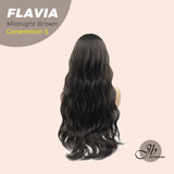 JBEXTENSION GENERATION FIVE 28 Inches Midnight Brown( Black/Brown) Body Wave Wig FLAVIA MIDNIGHT BROWN ( Black/Brown)