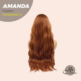 JBEXTENSION GENERATION FIVE 28 Inches Copper Long Wave Wig AMANDA G5 COPPER