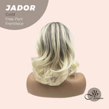 JBEXTENSION 10 Inches Light Blonde Curly Lace Front Wig.Pre Plucked 13*4 HD Transparent Lace Frontal Handmade Futura Fiber Swiss Lace Synthetic Fiber Pre-Cut Lace Glueless Wig JADOR GOLD