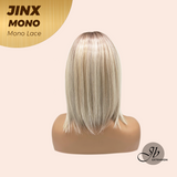 JBEXTENSION JINX MONO Monofilament Handmade Wig 6X5 Full Monofilament Hand Tied Top Wig 12 Inches Blonde Mono Lace Wig With Anti-slip Silicone Strips Glueless Wig JINX MONO【BENDY EAR TABS】
