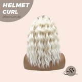 JBEXTENSION 15 Inches Short Curly Platinum Blonde Hair Headband Wig HELMET CURL - PLATINUM BLONDE