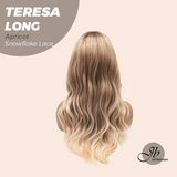 [PRE-ORDER] JBEXTENSION 22 Inches Long Apricot Pre-Cut Snowflake Lace Frontlace Glueless Wig TERESA LONG APRICOT【PERMATEASE】【BENDY EAR TABS】