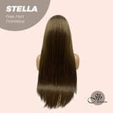 JBEXTENSION 30 Inches Light Brown Extra Long Straight Lace Front Wig.Pre Plucked 6*14 HD Transparent Lace Frontal Wig STELLA
