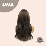 JBEXTENSION 22 Inches Cold Brown Wave With Bangs Wig UNA