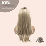 JBEXTENSION 22 Inches Mix Ash Blonde Pre-Cut Snowflake Lace Frontlace Glueless Wig KEL MIX ASH BLONDE【PERMATEASE】
