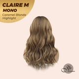 [PRE-ORDER] JBEXTENSION CLAIRE MONO CARAMEL BLONDE HIGHLIGHT Partial Monofilament Wig 22 Inches Caramel Blonde Highlight Partial Mono Lace Glueless Wig Claire Mono Caramel Blonde Highlight