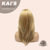 JBEXTENSION 18 Inches Honey Blonde Pre-Cut Snowflake Lace Frontlace Glueless Wig KAI'S HONEY BLONDE【PERMATEASE】