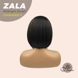 JBEXTENSION GENERATION FIVE 12 Inches Bob Cut Midnight Brown( Black/Brown) Wig ZALA G5 MIDNIGHT BROWN ( Black/Brown)