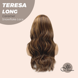 [PRE-ORDER] JBEXTENSION 22 Inches Long Caramel Pre-Cut Snowflake Lace Frontlace Glueless Wig TERESA LONG CARAMEL【PERMATEASE】【BENDY EAR TABS】