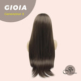 JBEXTENSION GENERATION FIVE 30 Inches Long Straight Cold Brown Wig With Bangs GIOIA G5