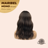 JBEXTENSION MARIBEL MONO Full Monofilament Wig 16 Inches Brown Wave Mono Lace Wig With Anti-slip Silicone Strips Glueless Wig MARIBEL MONO BROWN