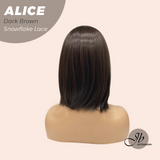 [PRE-ORDER] JBEXTENSION 12 Inches Dark Brown Pre-Cut Side Part Snowflake Lace Frontlace Glueless Wig ALICE DARK BROWN【BENDY EAR TABS】