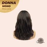 [PRE-ORDER] JBEXTENSION DONNA MONO Monofilament Handmade Wig 6X5 Full Monofilament Hand Tied Top Wig 18 Inches Dark Brown Wave Mono Lace Wig With Anti-slip Silicone Strips Glueless Wig DONNA MONO