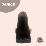 JBEXTENSION 26 Inches Curly Brown Wig With Bangs JANICE