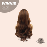 JBEXTENSION 26 Inches Copper Curly Fiber X, Tangle Less Pre-Cut Free Part Frontlae Glueless Wig WINNIE