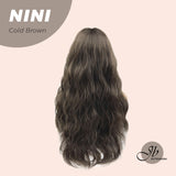 JBEXTENSION 24 Inches Cold Brown Body Wave Wig With Cute Bangs NINI