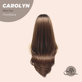 JBEXTENSION 26 Inches Straight Mocha Pre-Cut Frontlace Glueless Wig CAROLYN MOCHA