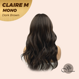 [PRE-ORDER] HOT OF SEASON - CLAIRE MONO DARK BROWN Partial Monofilament Wig 22 Inches Dark Brown Partial Mono Lace Glueless Wig Claire Mono Dark Brown