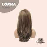 JBEXTENSION 18 Inches Hazelnut Blonde Highlight Curly Women Fashion Full Machine Wig With Bangs LORNA HAZELNUT【PLUS PERMATEASE】