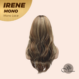 JBEXTENSION IRENE MONO Monofilament Handmade Wig 6X5 Full Monofilament Hand Tied Top Wig 19 Inches Hazelnut Curly Mono Lace Wig With Anti-slip Silicone Strips Glueless Wig IRENE MONO【BENDY EAR TABS】