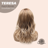 [PRE-ORDER] JBEXTENSION 18 Inches Peach Blonde Pre-Cut Snowflake Lace Frontlace Glueless Wig TERESA PEACH BLONDE【PERMATEASE】