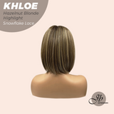 [PRE-ORDER] JBEXTENSION 12 Inches Bob Cut Hazelnut Blonde Highlight Pre-Cut Snowflake Lace Frontlace Glueless Wig KHLOE HAZELNUT BLONDE HIGHLIGHT