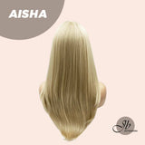 JBEXTENSION 24 Inches Light Blonde Women Wig With Bangs AISHA